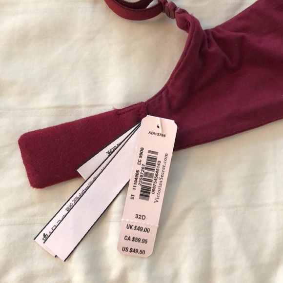 Victoria’s Secret Body Demi Bra Maroon Burgundy - Picture 3 of 3